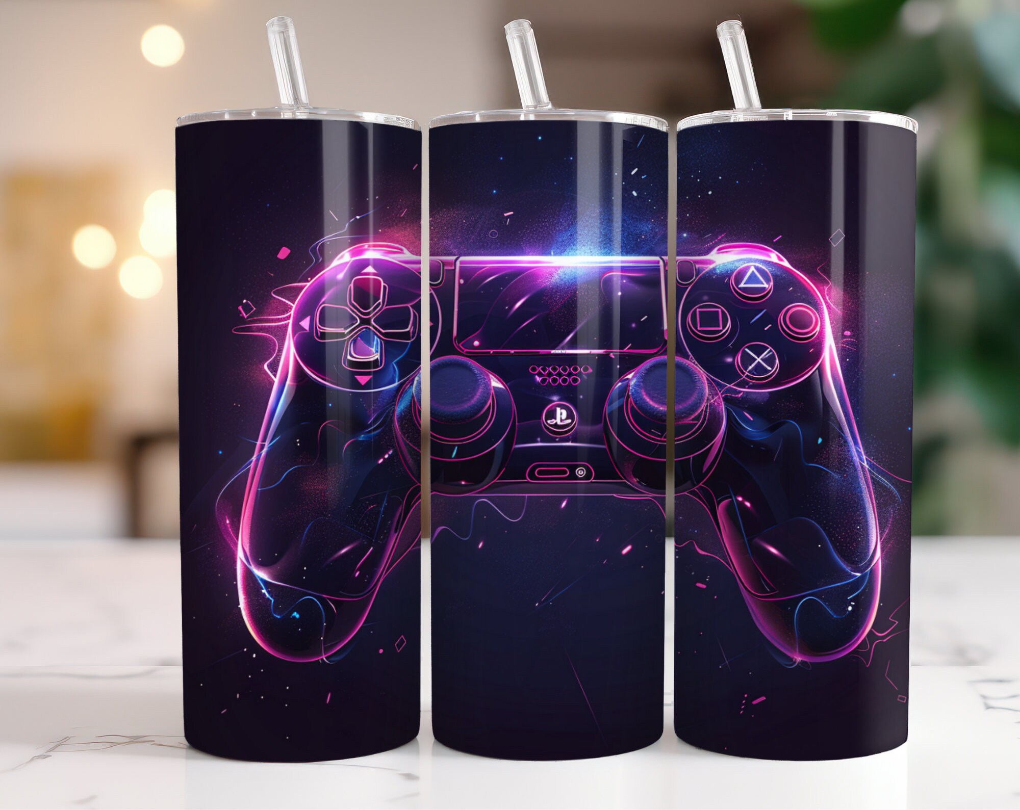 90 + Gamer Tumbler Wrap Bundle, 3D Game Controller Tumbler Wrap, Video ...