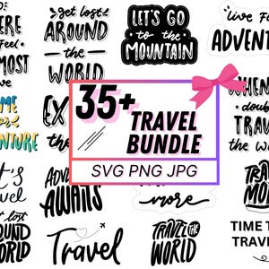 35+ Travel Svg Bundle, funny travel svg, Vacation svg, Adventure Svg Bundle, Svg Files for cricut, Silhouette Svg, traveling svg