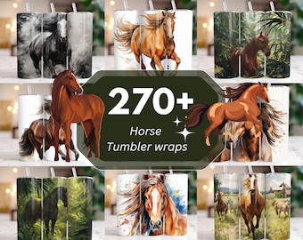 270+ Horse Tumbler Wrap Bundle Just a girl who love Horse Lover alcohol ink Horse western Gift Png 20oz Skinny Tumbler Straight Sublimation