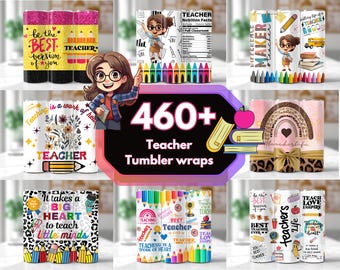 450+ Teacher Tumbler Wrap Bundle, 20oz Teacher Life Tumbler, Teacher Appreciation PNG, Teacher Back To School, Best Ever Teacher PNG