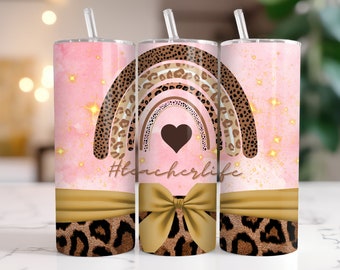 20oz Teacher Life Tumbler Wrap, Back To School Sublimation Image Nutrition Facts 20oz skinny, Messy Bun Teacher Inspire Affirmation PNG