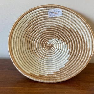 African Wall Basket, Rwanda Basket, Woven Bowl, Natural Sisal Fiber, Dining Centerpiece, Fruit & Bread Bowl, Home Decor, Wall Decor