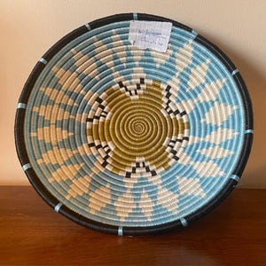 African Wall Basket, Rwanda Basket, Woven Bowl, Natural Sisal Fiber, Dining Centerpiece, Fruit & Bread Bowl, Home Decor, Wall Decor