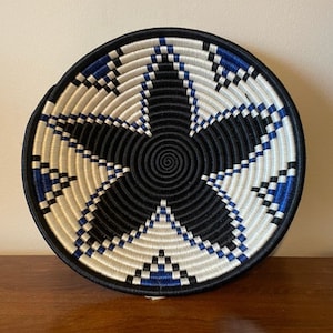 African Wall Basket, Rwanda Basket, Woven Bowl, Natural Sisal Fiber, Dining Centerpiece, Fruit & Bread Bowl, Home Decor, Wall Decor