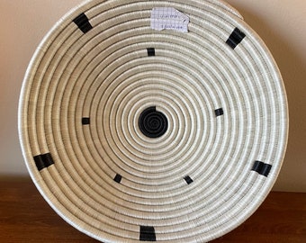 African Wall Basket, Rwanda Basket, Woven Bowl, Natural Sisal Fiber, Dining Centerpiece, Fruit & Bread Bowl, Home Decor, Wall Decor