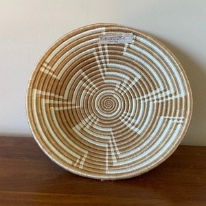 African Wall Basket, Rwanda Basket, Woven Bowl, Natural Sisal Fiber, Dining Centerpiece, Fruit & Bread Bowl, Home Decor, Wall Decor