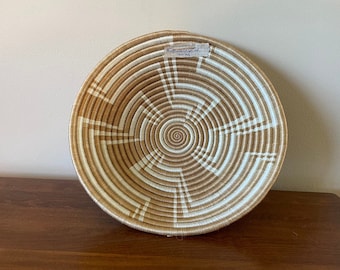 African Wall Basket, Rwanda Basket, Woven Bowl, Natural Sisal Fiber, Dining Centerpiece, Fruit & Bread Bowl, Home Decor, Wall Decor