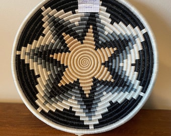 African Wall Basket, Rwanda Basket, Woven Bowl, Natural Sisal Fiber, Dining Centerpiece, Fruit & Bread Bowl, Home Decor, Wall Decor
