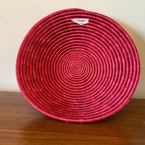 African Wall Basket, Rwanda Basket, Woven Bowl, Natural Sisal Fiber, Dining Centerpiece, Fruit & Bread Bowl, Home Decor, Wall Decor