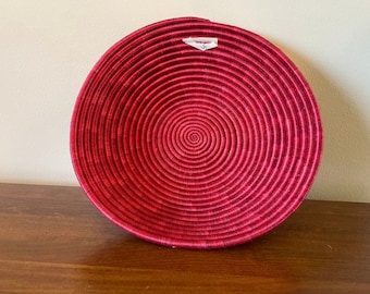 African Wall Basket, Rwanda Basket, Woven Bowl, Natural Sisal Fiber, Dining Centerpiece, Fruit & Bread Bowl, Home Decor, Wall Decor