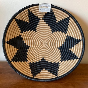 African Wall Basket, Rwanda Basket, Woven Bowl, Natural Sisal Fiber, Dining Centerpiece, Fruit & Bread Bowl, Home Decor, Wall Decor