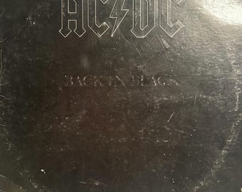 Vintage Original AC/DC Back in Black 16018 Vinyl Record LP 1980