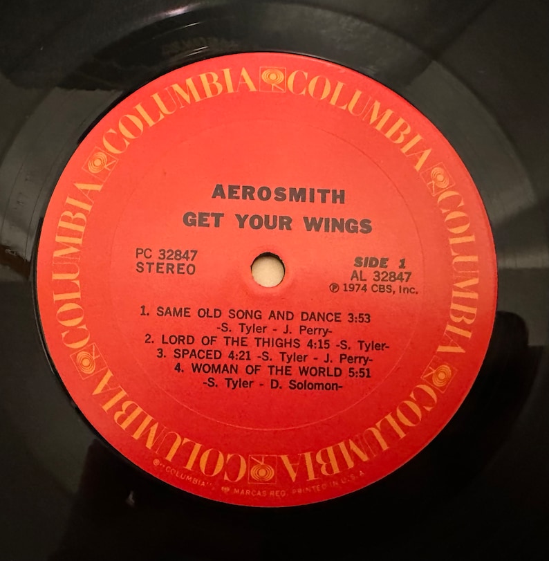 Aerosmith, Get Your Wings Vinyl Album/lp,al32847,columbia Records,1974 ...