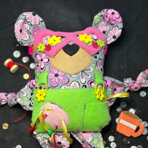 Bear Fidget Buddy SEWING PATTERN - Sensory Plush Toy
