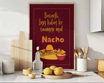 Bollywood Sholay Nachos Art Print: Desi Foodie Gift (Digital Download)