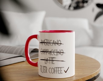 South Indian Filter Coffee Mug, Desi Coffee Lover, Ceramic 11oz