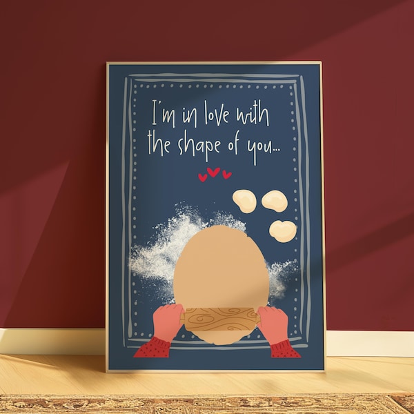 Roti Art Print: Humorous Indian Kitchen Decor (Digital Download