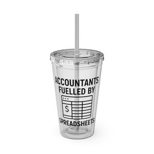 Funny Accountant 16oz Tumbler with Straw – CPA Gift – Tax Season Survival Mug – Office Coffee Cup – Accounting Graduation Present