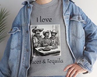 Tacos & Tequila T-Shirt – Lustiges Cinco de Mayo Shirt – Unisex aus schwerer Baumwolle T-Shirt – Tacos & Tequila Shirt – Größen S–5XL