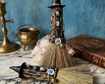 Mini-heksenbezem – spiritueel beschermings- en reinigingsdecor