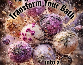 Enchanted Spell Bath Bombs  (self-care, love protection & prosperity-sacred Bath rituals SM Size