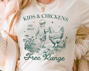Adult Free Range Shirt For Mom Farm Tshirt For Homestead Gift For Her Chicken T Shirt For Mama Outdoor Outfit For Ranch Mama To Be Shirt