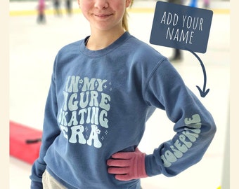 Women Figure Skating Sweatshirt With Custom Name Skating Sweatshirt Outfit For Figure Skater Sweater Personalized Figure Skating Shirt Team