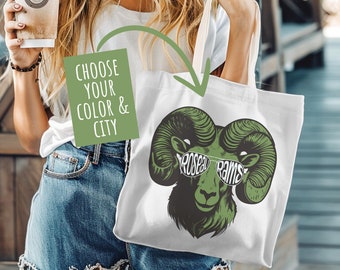Personalized Rams Tote Bag For Rams Sports Team Gift For Rams Dad Gift For Rams Team Gear For Rams Football Rams Basketball Rams Hockey Bag