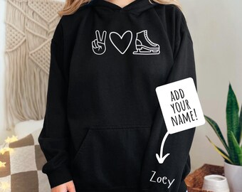 Adult Personalized Figure Skating Sweatshirt For Figure Skater Hoodie With Custom Name Shirt For Ice Skater Gift For Skater Girl Customized