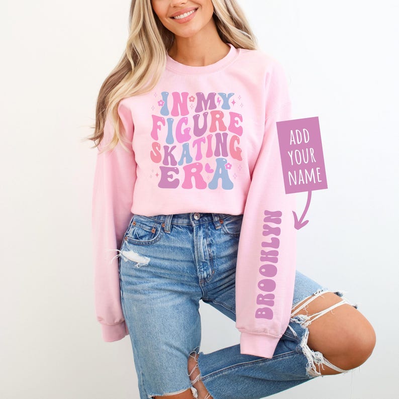 Figure Skating Sweatshirt With Customized Name