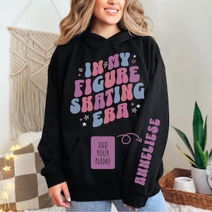 Personalized Figure Skating Hoodie With Custom Name Ice Skating Shirt For Figure Skater Gift For Skater Girl Sweater For Figure Skating Team
