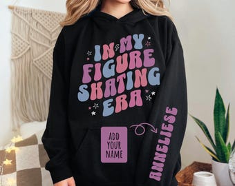 Personalized Figure Skating Hoodie With Custom Name Ice Skating Shirt For Figure Skater Gift For Skater Girl Sweater For Figure Skating Team