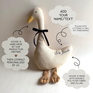 Baby Milestone Marker Boy and Girl Growth Tracker Plush Animal Toy Newborn Photoshoot Prop Goose Theme Nursery Decor Milestone Baby Sign image 4