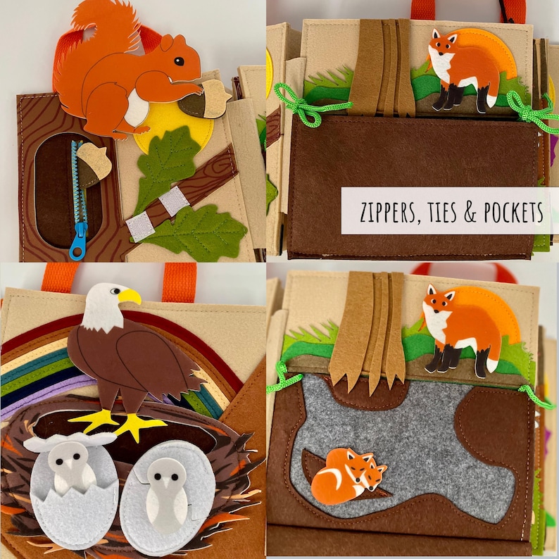 Kid Puzzle For Kid Puzzle Book Busy Puzzle For Toddler Gift For Kid Felt Toy For Kid Animal Puzzle Fish Puzzle Educational Puzzle Felt Book imagem 2