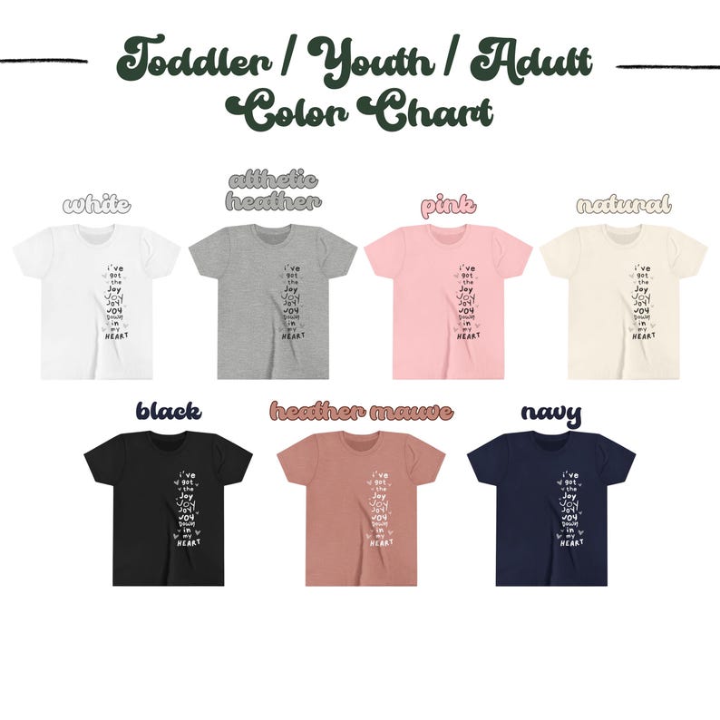 Kid Christian Tee Kids Jesus Shirt Toddler Christian Shirt Child Of God Shirt Kids Christian Shirt I've Got the Joy Down In My Heart Tshirt image 5