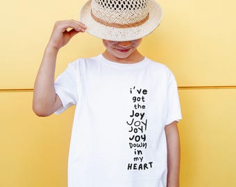 Boy Christian Shirt For Boy Christian Gift For Kid Christian Shirt For Kids Sunday School Song Ive Got The Joy Joy Joy Joy Down In My Heart