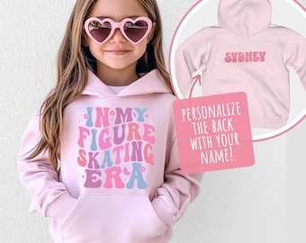 Kids Personalized Figure Skating Hoodie For Figure Skater Custom Name Shirt For Figure Skating Team Apparel For Ice Skater Customized Name