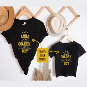 Goldener Geburtstag Shirt Familie passendes goldenes Geburtstags-Shirt Mutter des goldenen Geburtstags-Jungen-Hemds Papa des goldenen Geburtstags-Mädchen-T-Shirts
