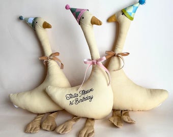 One Silly Goose Birthday Party Decor for 1st Birthday Decorations for Girl Baby Shower Goose Theme Party Hat Goose with Hat Boy Bday Idea