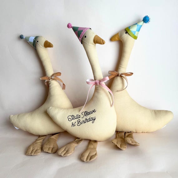 One Silly Goose Birthday Party Decor for 1st Birthday Decorations for Girl Baby Shower Goose Theme Party Hat Goose with Hat Boy Bday Idea