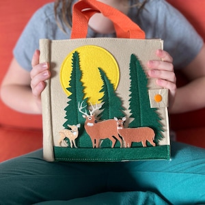 Woodland Busy Book For Kids Quiet Book For Homeschool Nature Study For Children Forest Play Activity For Preschooler Animals Educational Toy