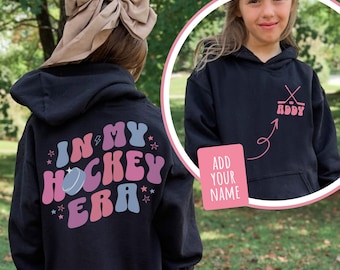 Personalized Girl In My Hockey Era Sweatshirt For Hockey Girl Shirt With Custom Name Shirt For Child Hockey Sweater For Girl Hockey Player