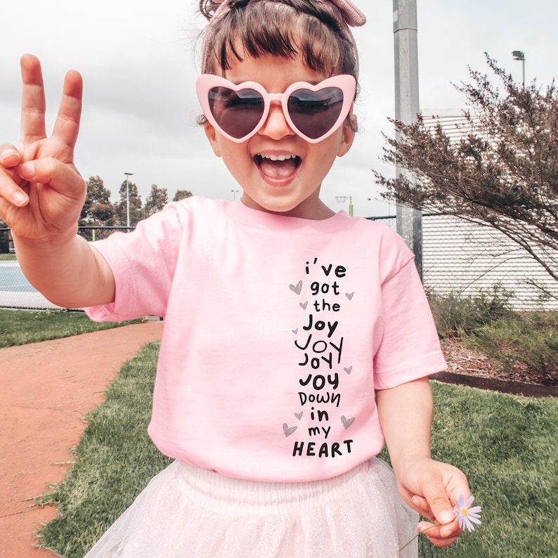 Kid Christian Tee Kids Jesus Shirt Toddler Christian Shirt Child Of God Shirt Kids Christian Shirt I've Got the Joy Down In My Heart Tshirt image 1