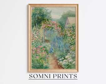 Garden Pathway Print • Floral Archway Print • Cottagecore Art • Digital Download • Somni 3-5