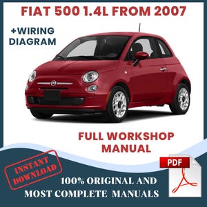 Fiat 500 Workshop Manual - Etsy