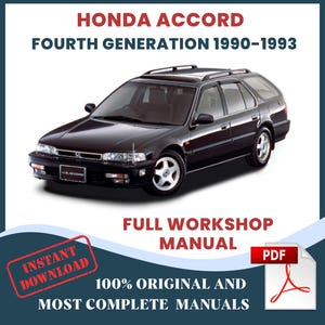 Honda Accord 1989-1993 Instrukcja naprawy samochodu: Samodzielny serwis i konserwacja w warsztacie samochodowym, natychmiastowy plik PDF do pobrania