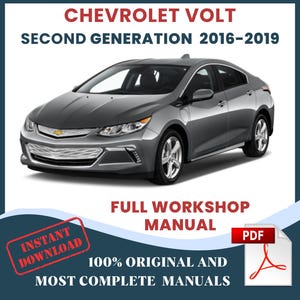 Chevrolet Holden Volt Opel Ampera 2nd Gen 2016-2019 Car Repair Manual and Auto Service Workshop DIY Guide & Maintenance Download English PDF