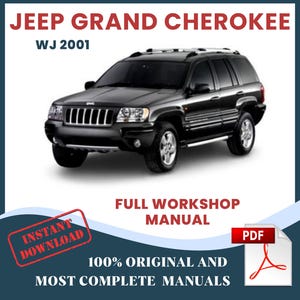 Jeep Grand Cherokee WJ 2001 Werkstatt Service Reparaturanleitung Sofort Download DIY Anleitung & Wartung 2059 Pdf Seiten Englisch