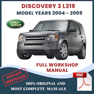 ランドローバー ディスカバリー 3 L319 2.7-4.0-4.4 モデル年 2004-2009 ワークショップ サービス修理マニュアル 英語 DIY ガイドとメンテナンスを PDF でダウンロード