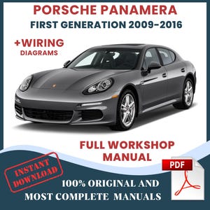 Porsche Panamera First Gen Model Years 2009-2016 Car Repair Manual, Wiring Workshop Auto Service DIY Guide Maintenance, Instant Download PDF